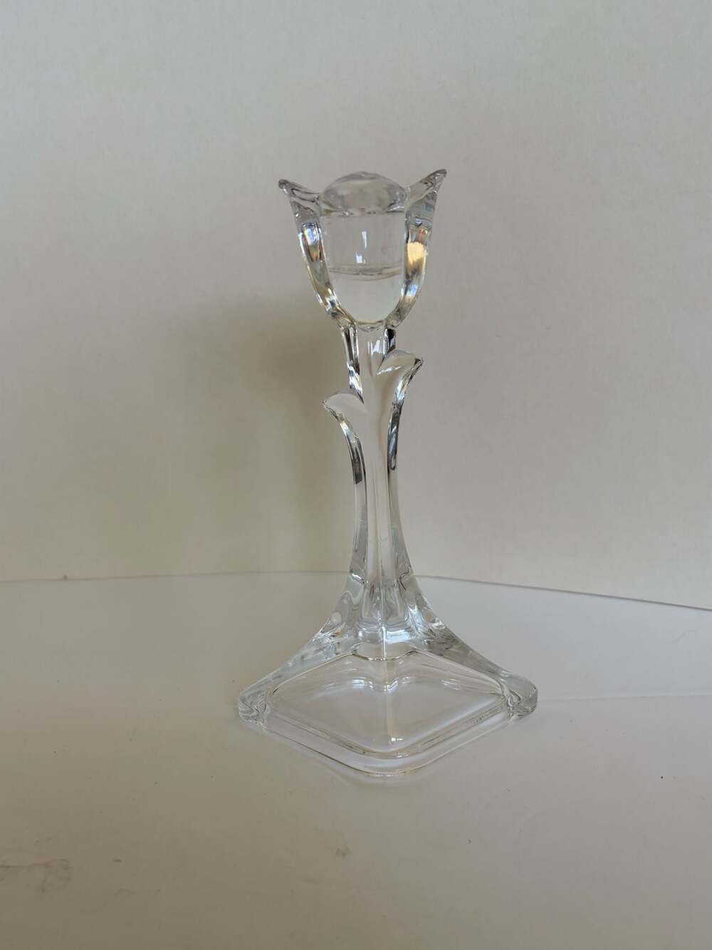 Toscany 24% Lead Crystal Tulip Taper Candle Holders